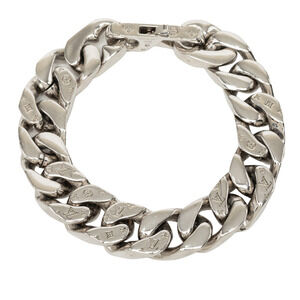 Pre-Loved Louis Vuitton Brass Monogram Chain Link Bracelet